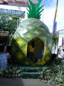 Pineapple statue in Calauan, Laguna, Philippines